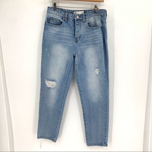 RSQ Size 5 Distressed Hi Rise  Boyfriend Jeans - Picture 1 of 6